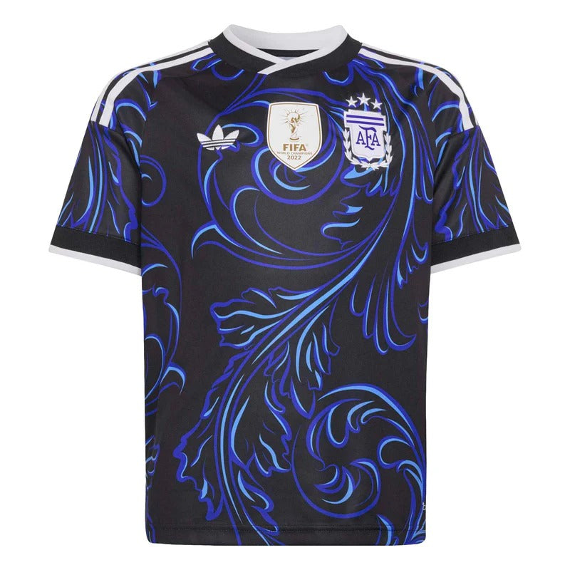 Selfika™ Argentina Classic Deep Blue Striped Soccer Jersey - Men's Premium Edition Sport Top ( Messi)
