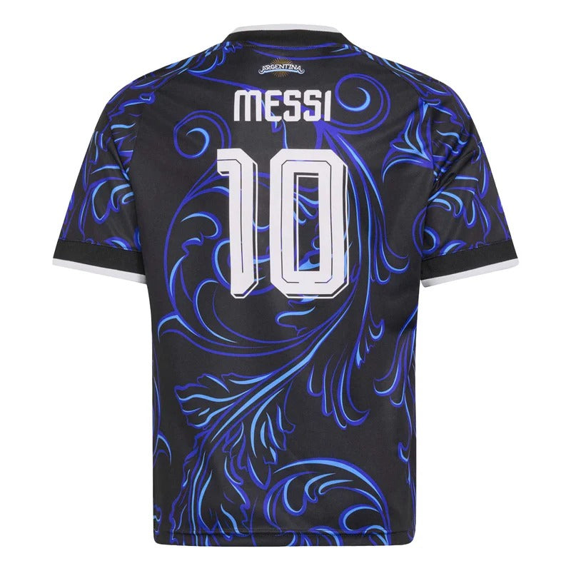 Selfika™ Argentina Classic Deep Blue Striped Soccer Jersey - Men's Premium Edition Sport Top ( Messi)