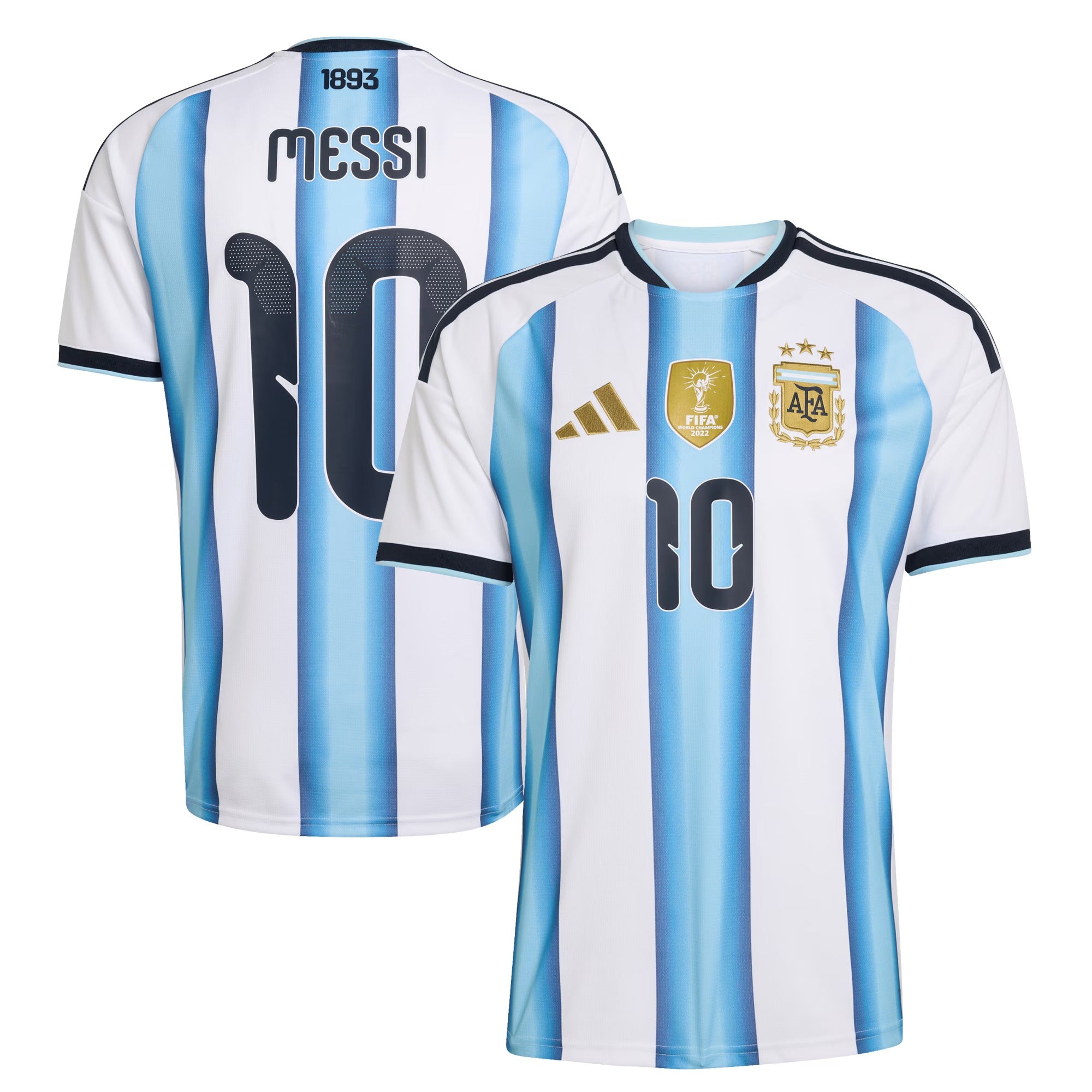 Selfika™ Argentina Classic Light Blue & White Soccer Jersey - Player Edition (Messi)