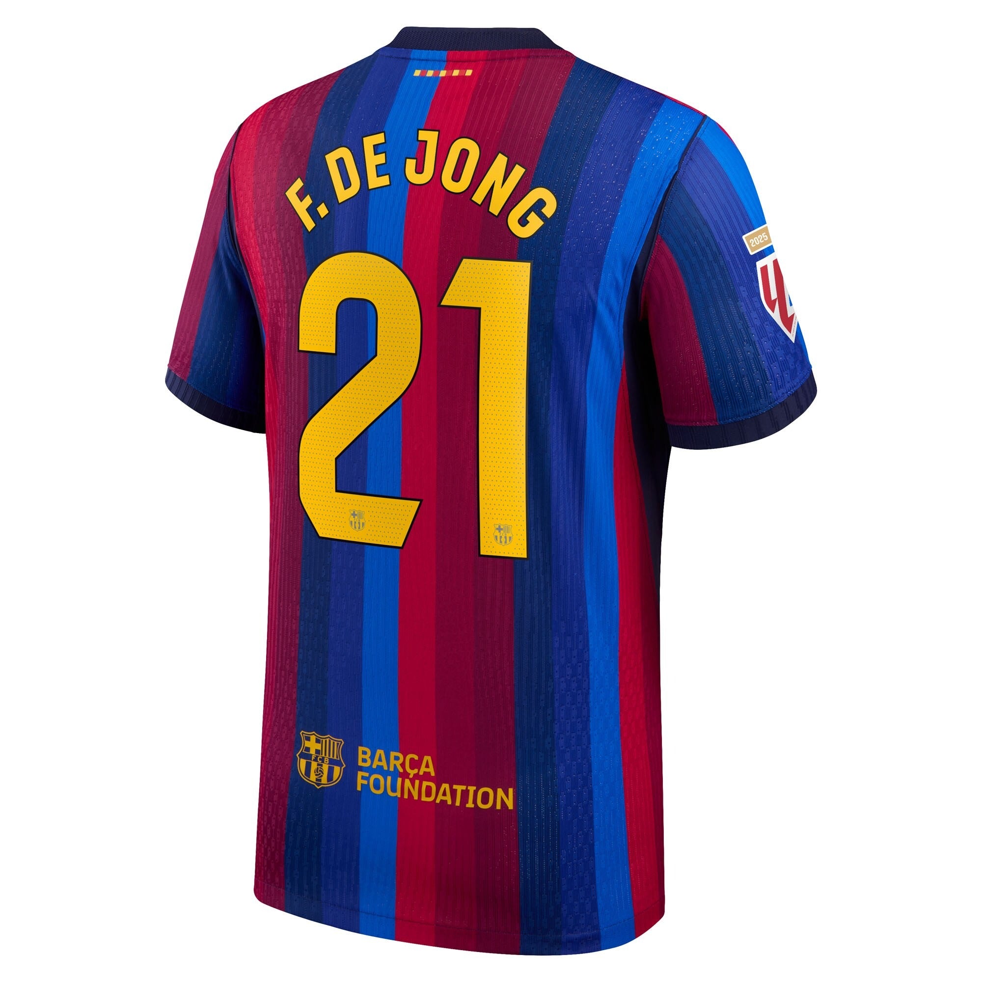Selfika™ Barcelona Edition de Jong #21 Stripe Knit Top – Men's Player Apparel