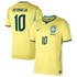 Selfika™ Brazil Classic 2026 Home Soccer Jersey 10# - Yellow & Green Stadium Edition Sport Top