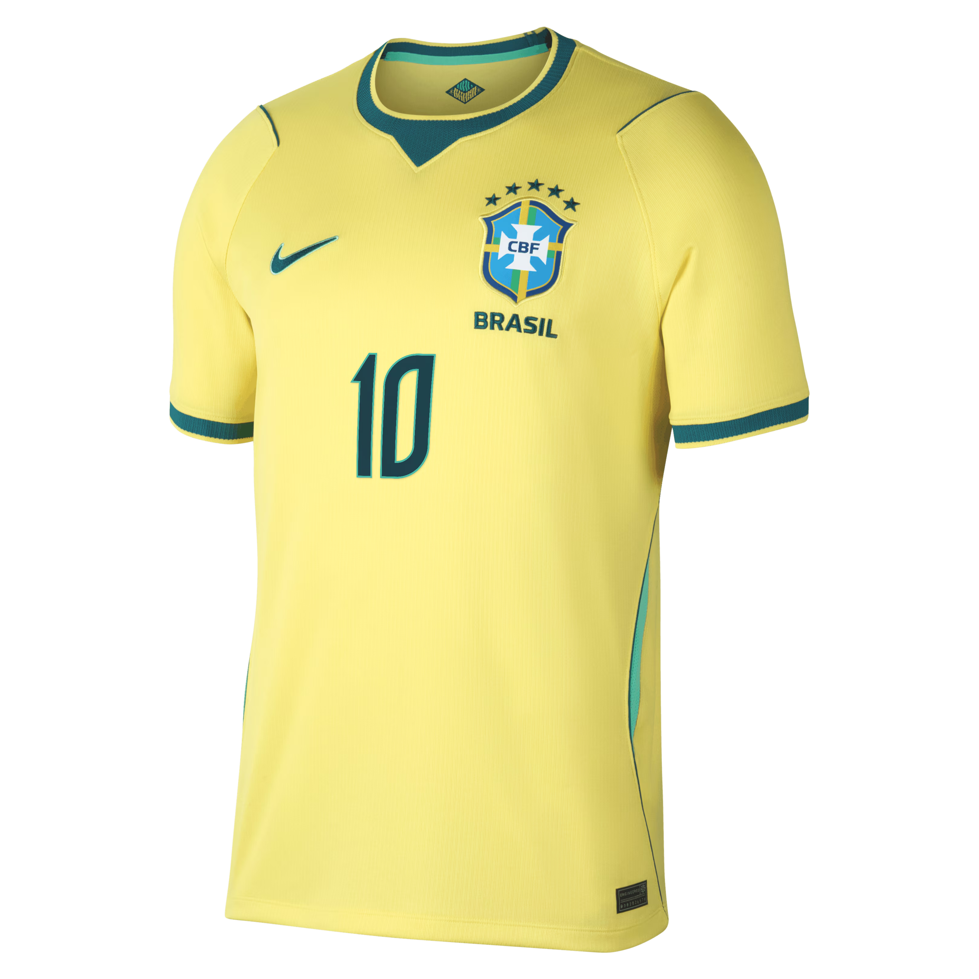 Selfika™ Brazil Classic 2026 Home Soccer Jersey 10# - Yellow & Green Stadium Edition Sport Top