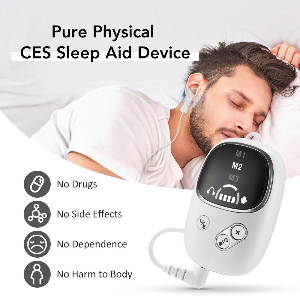 Selfika™ CES Sleep Aid Device – Vagus Nerve Stimulation & Microcurrent Therapy for Insomnia, Anxiety & Deep Sleep Support