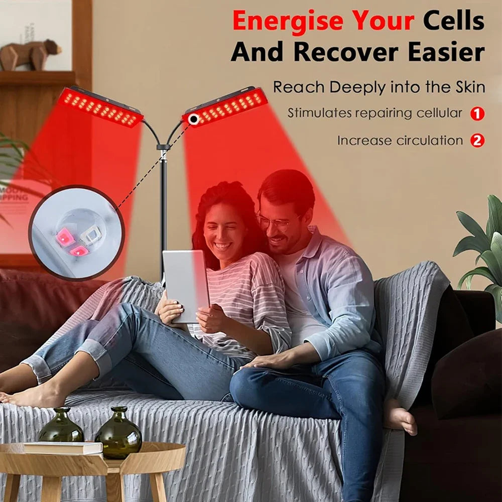 Selfika™ Clinical-Grade Red Light Therapy Lamp – 660nm & 850nm Deep-Penetrating LED Device for Pain Relief & Skin Rejuvenation