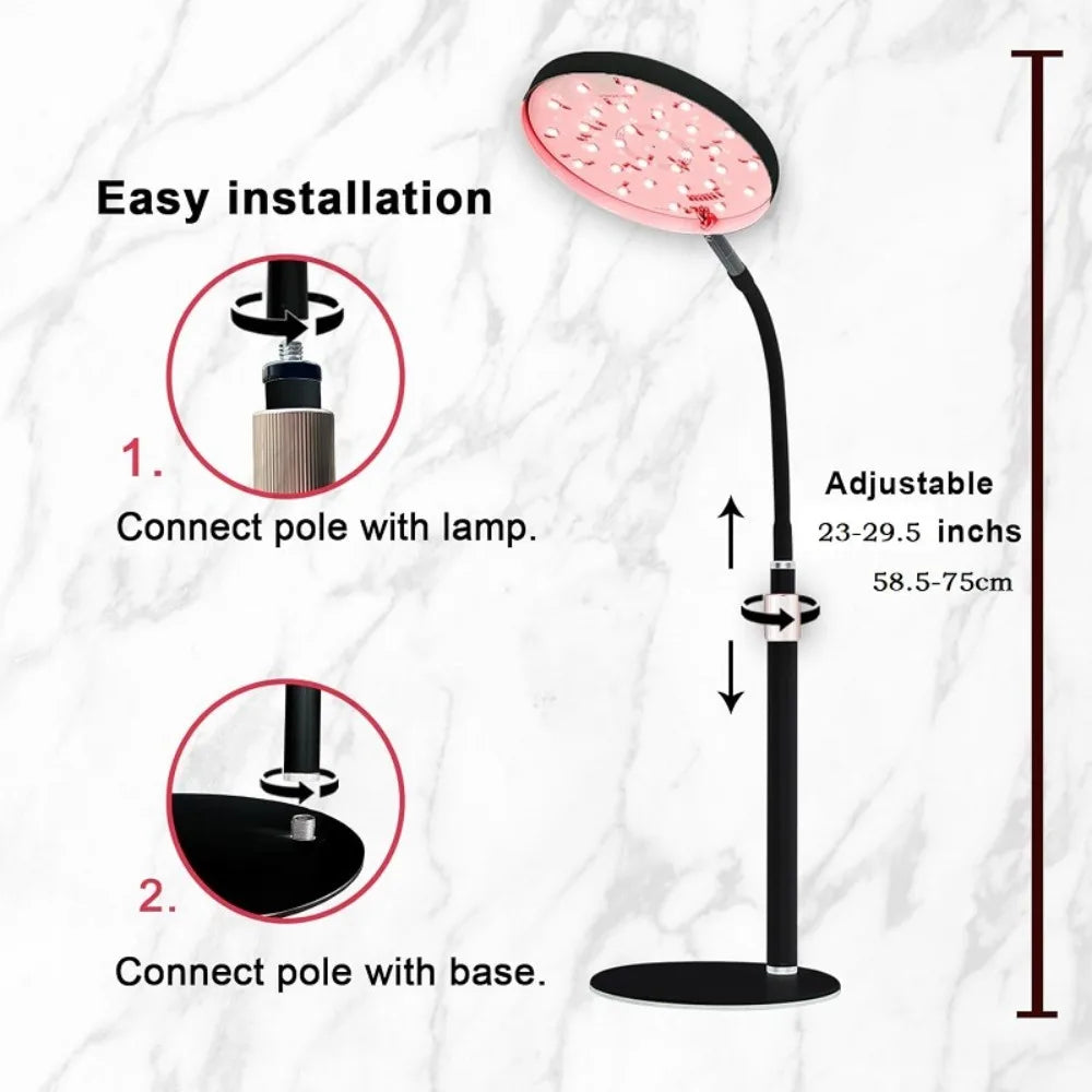 Selfika™ Dual-Spectrum Red Light Therapy Panel – 660nm & 850nm Near-Infrared Device with Adjustable Stand & 5 Intensity Levels