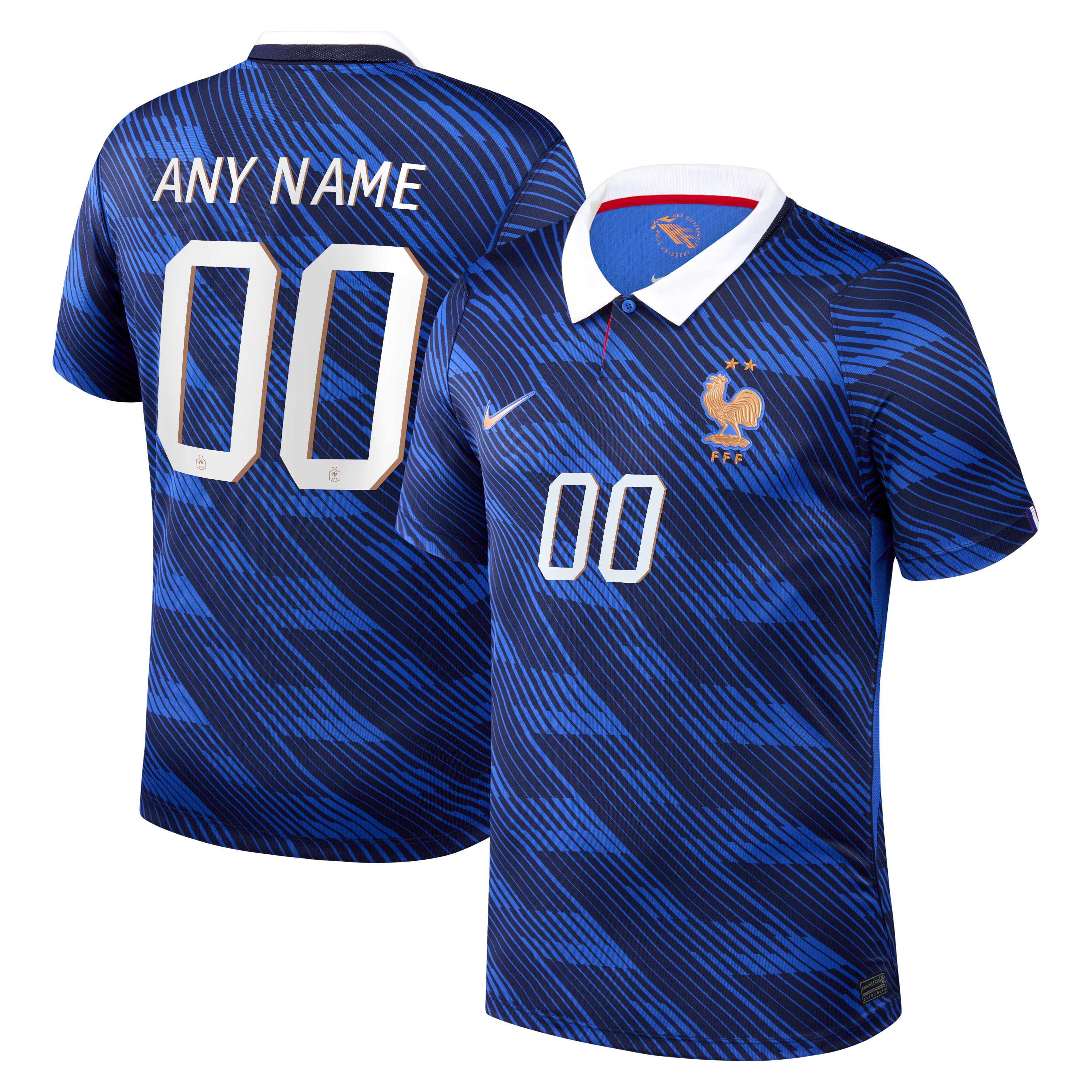 Selfika™ France Classic 2026 Home Custom Soccer Jersey - Blue & Tricolor Stadium Sport Top