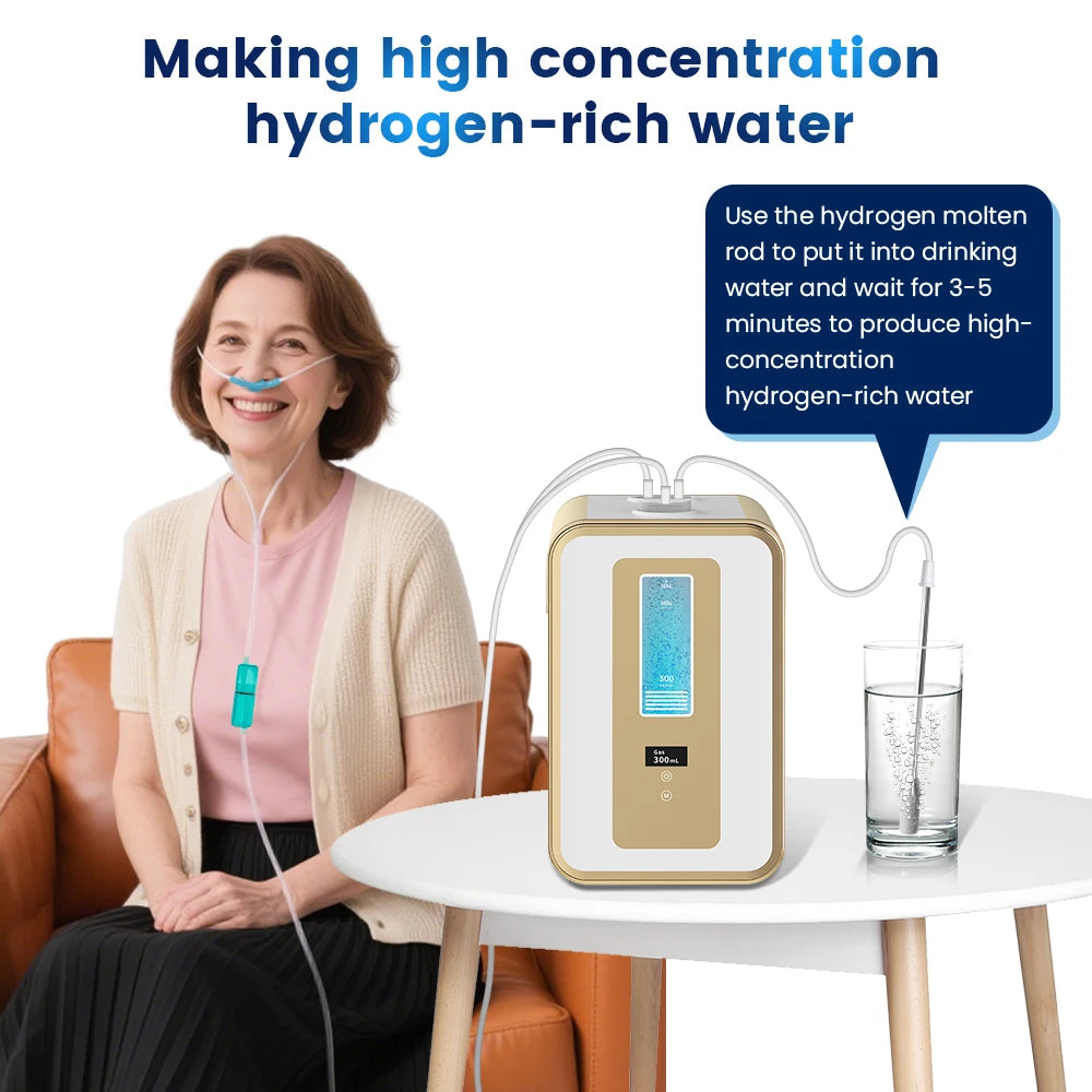 Selfika™ High-Purity Hydrogen Water Generator – 300ml/min H2 & O2 Dual-Outlet System with PEM Technology