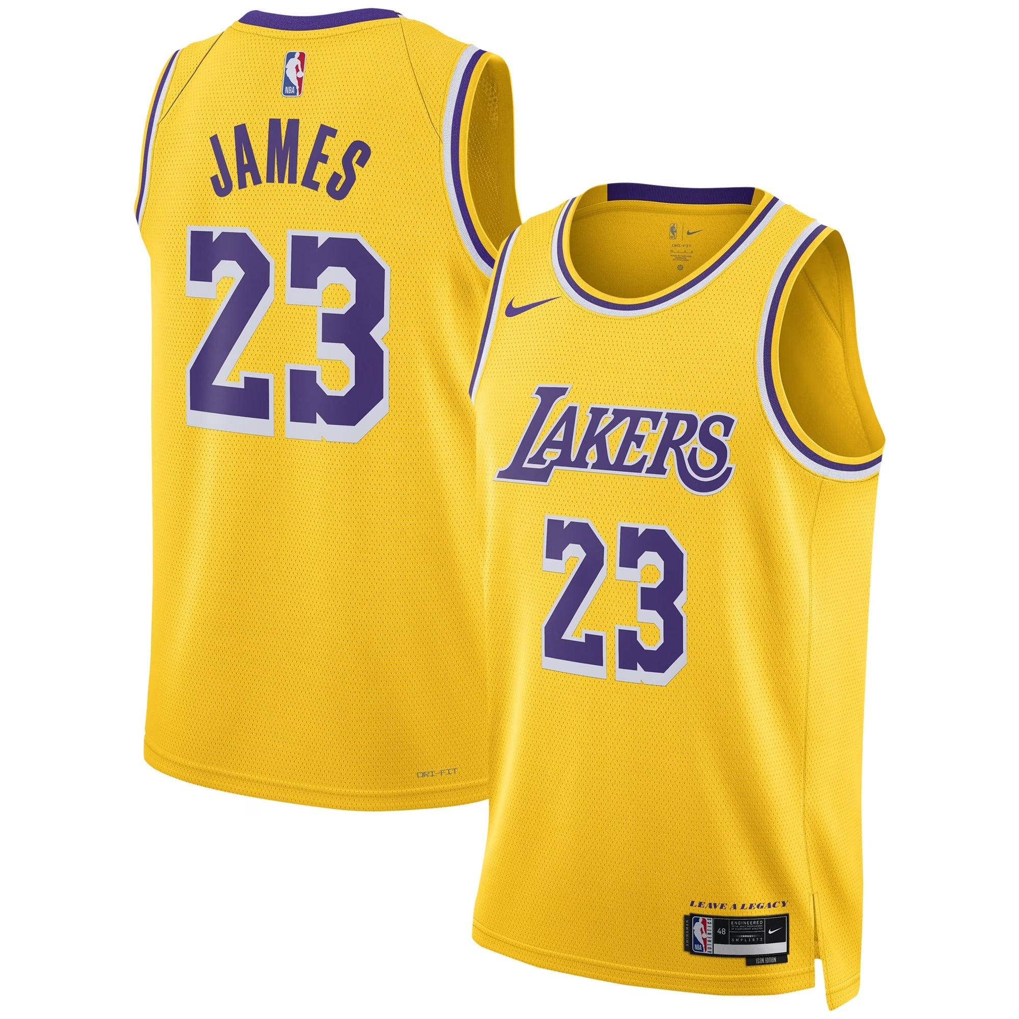 Selfika™ Los Angeles Classic Gold Basketball Jersey - Icon Edition Sport Vest