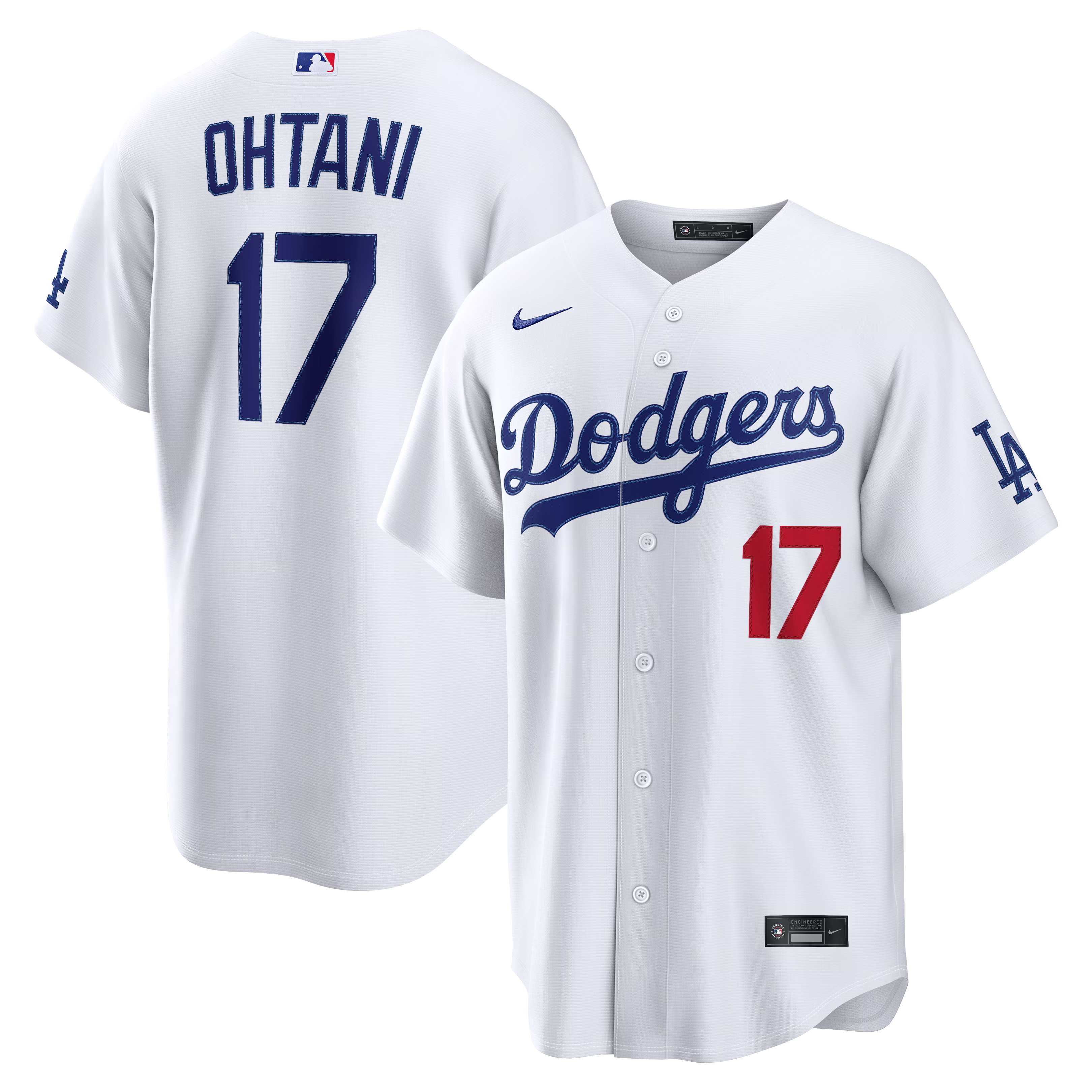 Selfika™ Los Angeles Classic White Baseball Jersey - Men's Stadium Edition Sport Button-Up