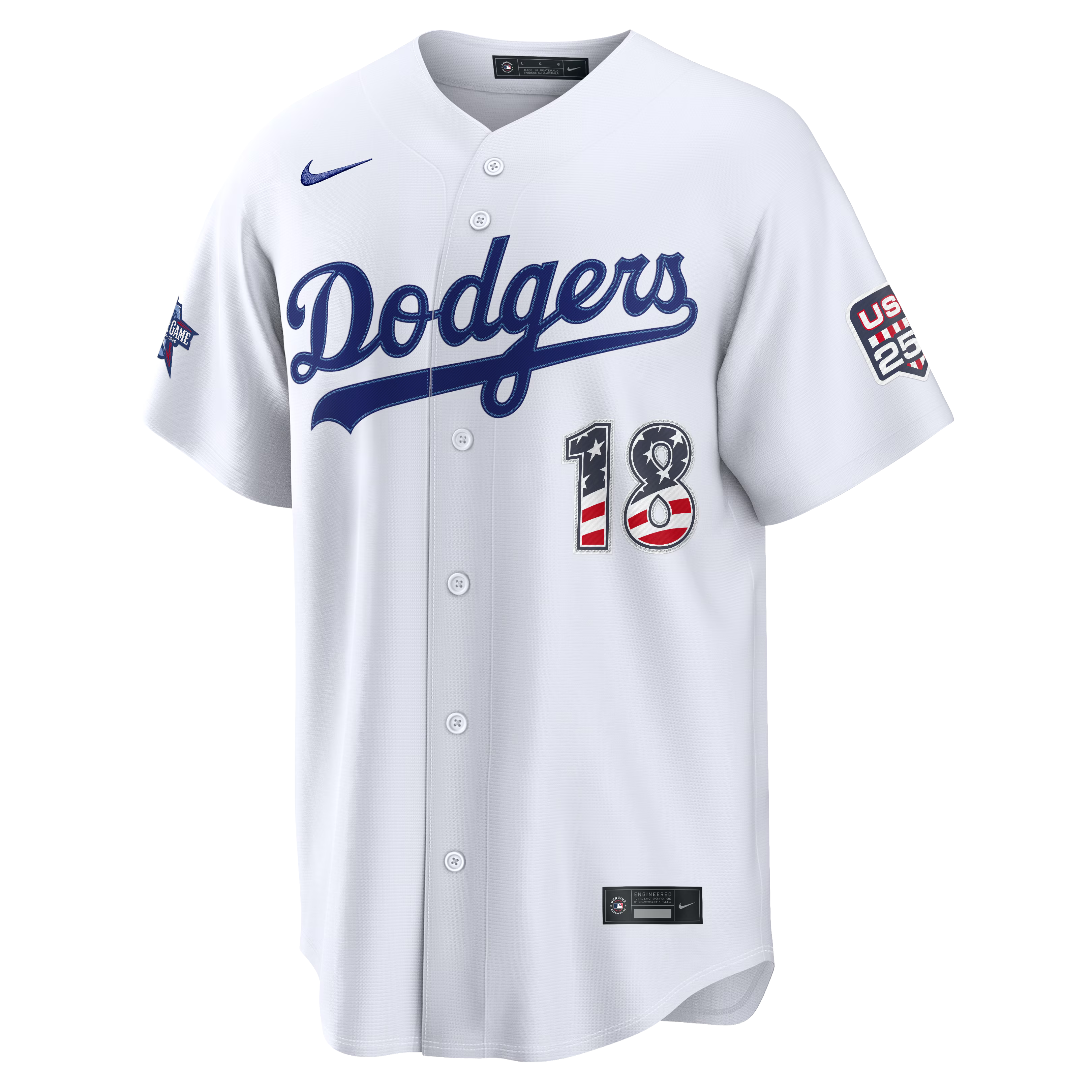 Selfika™ Los Angeles Edition Yamamoto #18 Stars & Stripes Knit Top – Men's Player Sportswear