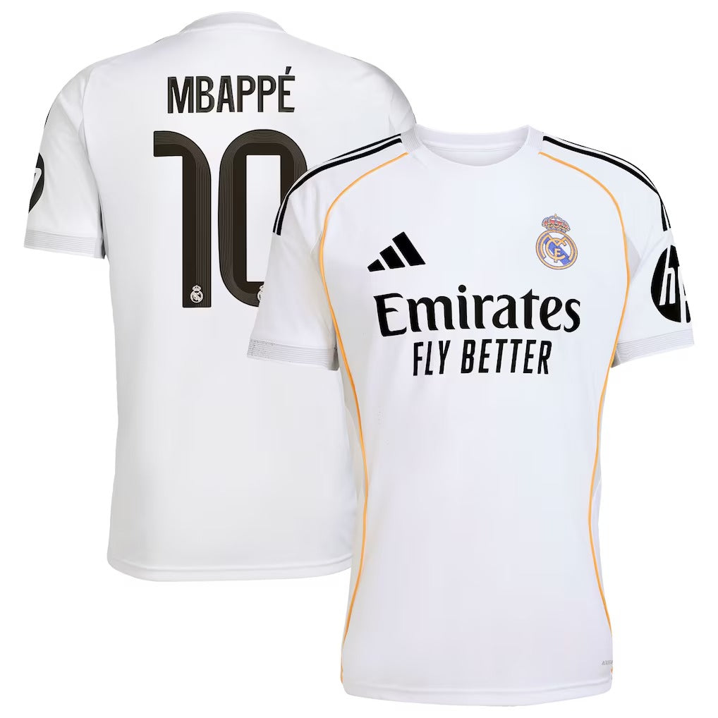 Selfika™ Madrid Classic White Soccer Jersey - 2025/26 Home Stadium Top (Mbappé Fan Edition)