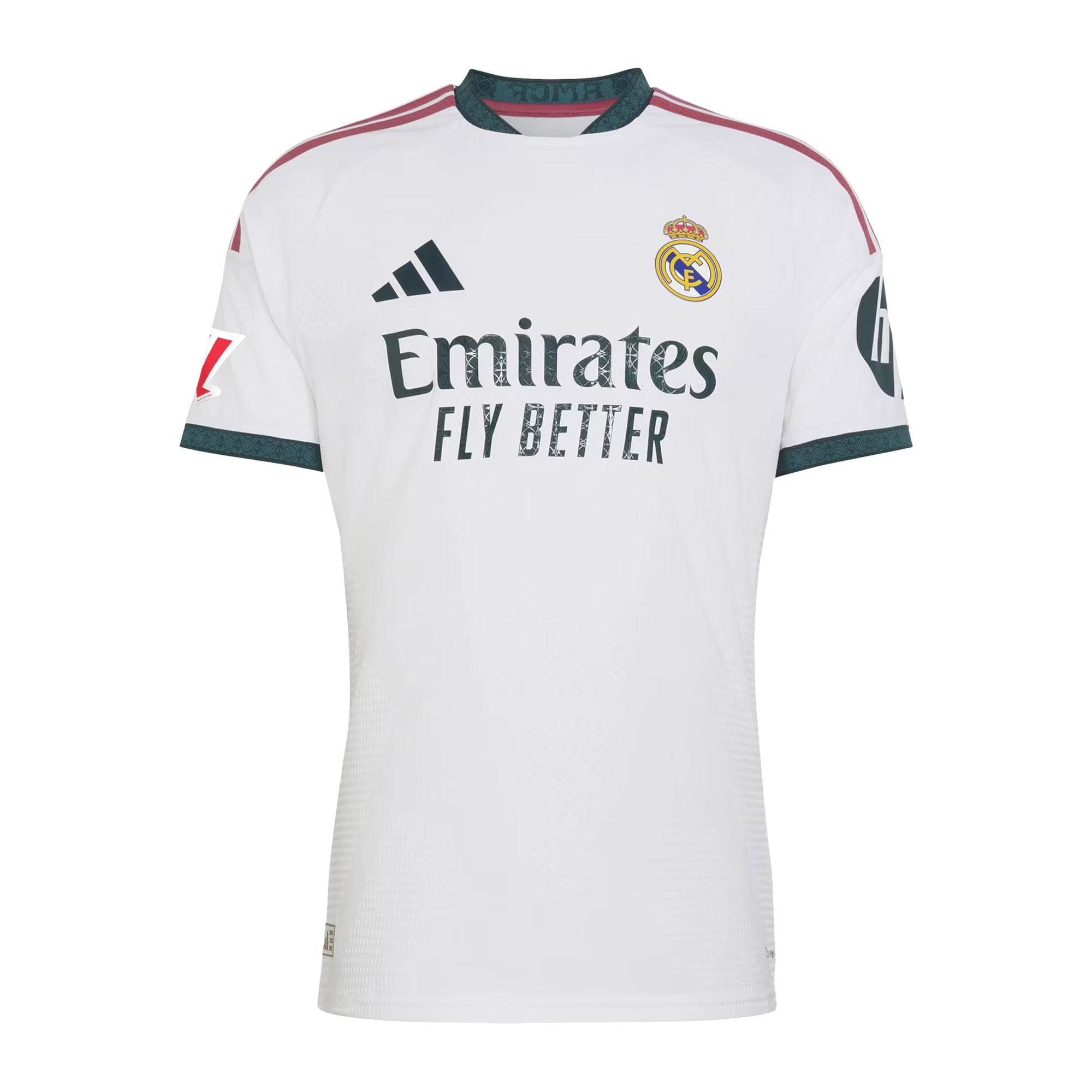 Selfika™ Madrid Edition Diamond Knit Jersey – White Custom Name & Number Sport Top