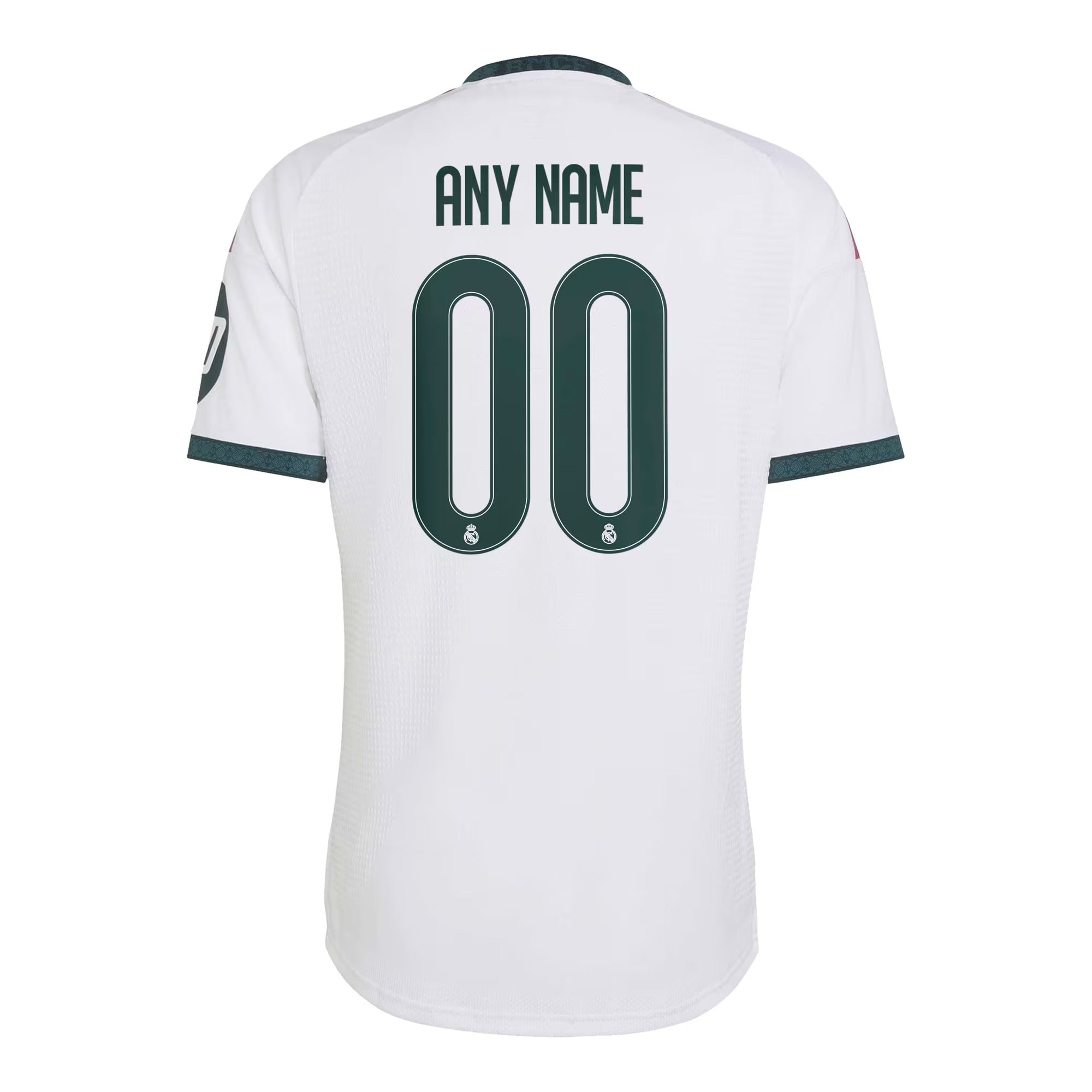 Selfika™ Madrid Edition Diamond Knit Jersey – White Custom Name & Number Sport Top