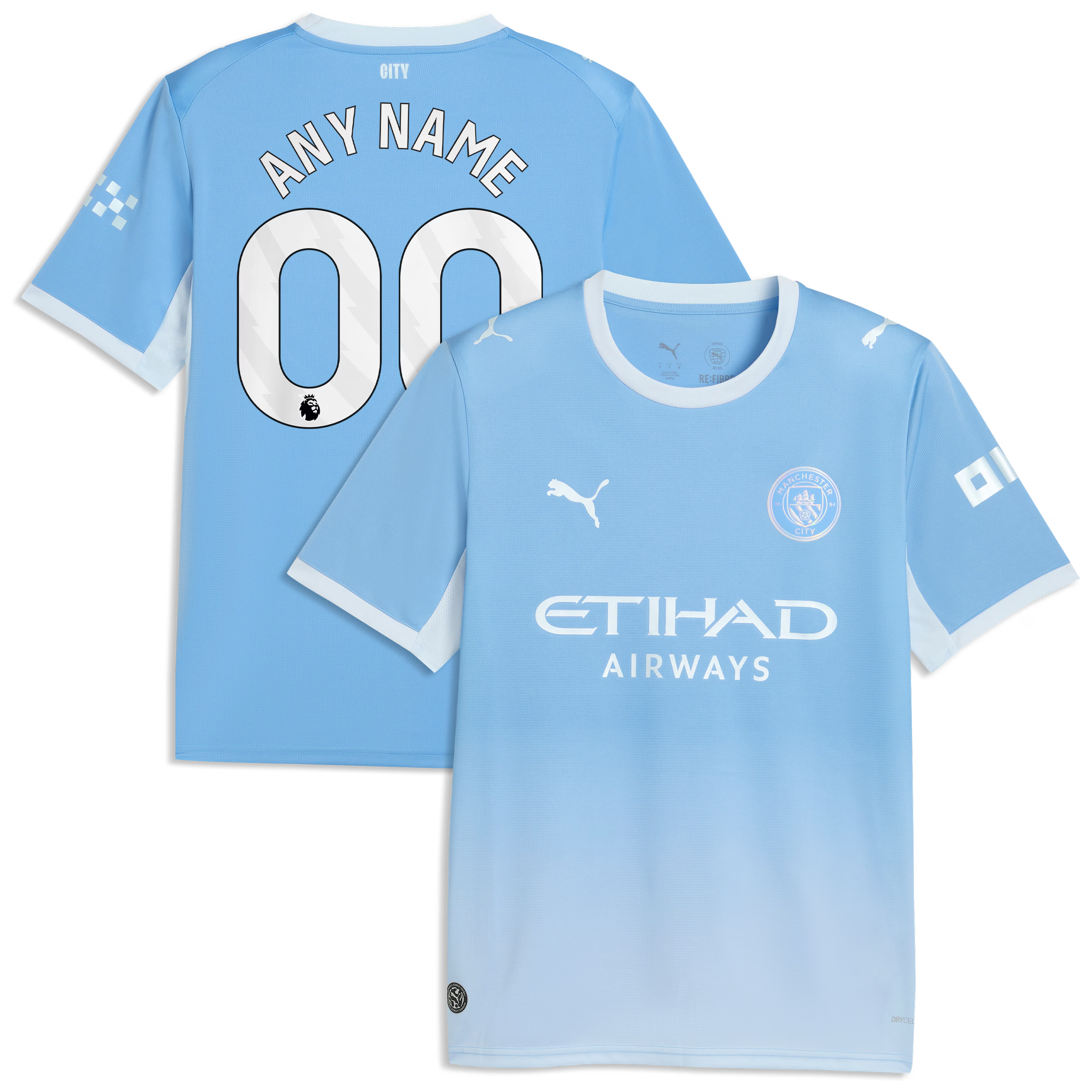 Selfika™ Manchester City Edition Light Blue Knit Top – Men's Custom Apparel