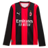 Selfika™ Ac Milan Classic Black & Red Long Sleeve Soccer Jersey - Men's Official 2026/27 Home Sport Top