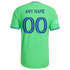 Selfika™ Pacific Seattle Sounders Edition Cascade Pine Tech Top – Men's Rave Green Custom Name & Number Sport Top