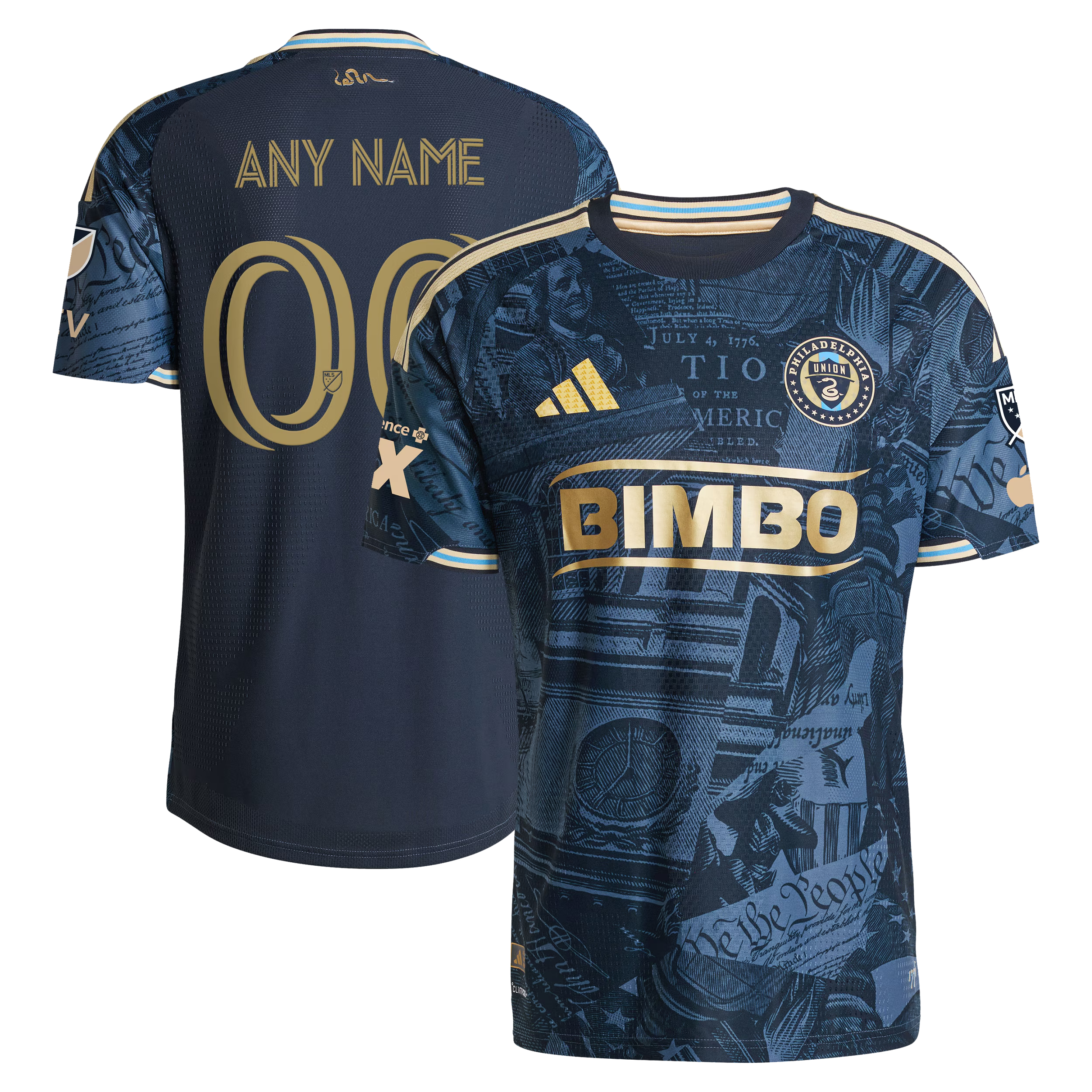Selfika™ Philadelphia Patriot Edition 1776 Tech Top – Men's Navy Custom Name & Number Sport Top