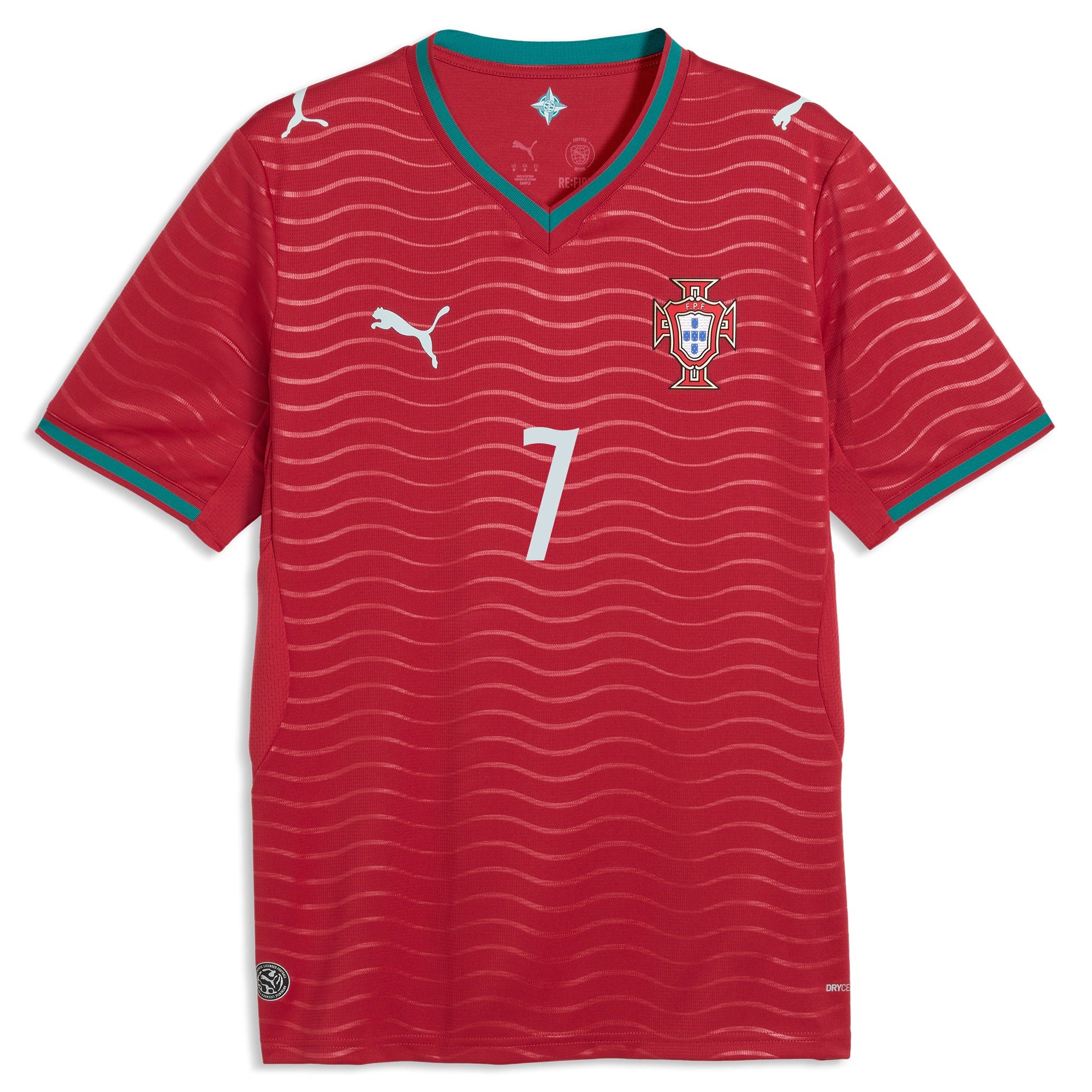 Selfika™ Portugal Classic Red Patterned Soccer Jersey - Men's Premium Edition Sport Top