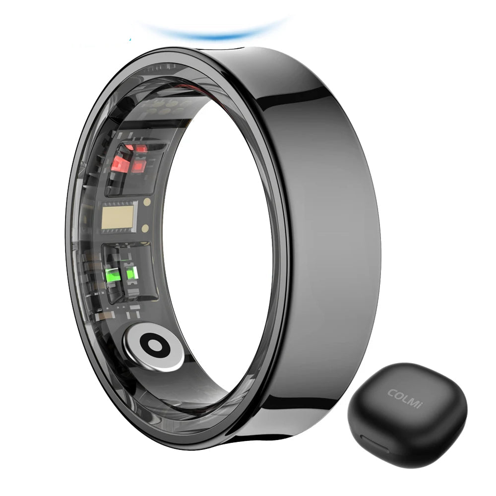 Selfika™ Smart Ring with Charging Case – Titanium Steel Health Tracker for Sleep, Body Temperature & Activity Monitoring (5ATM Waterproof)