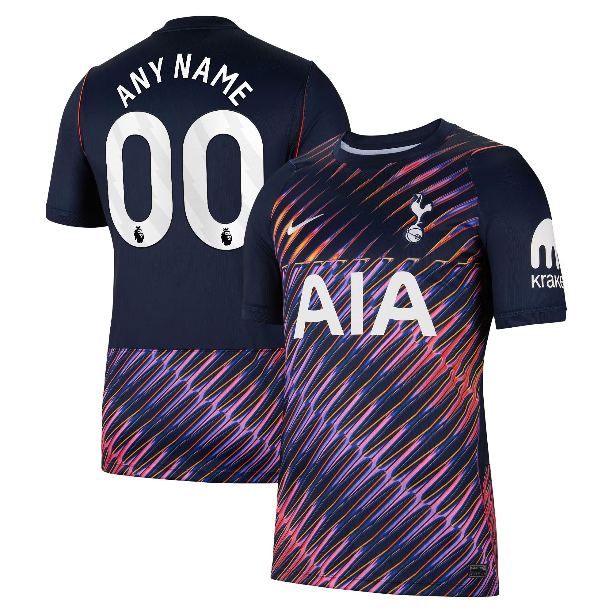 Selfika™ Tottenham Edition Navy Geometric Knit Top – Custom Jersey
