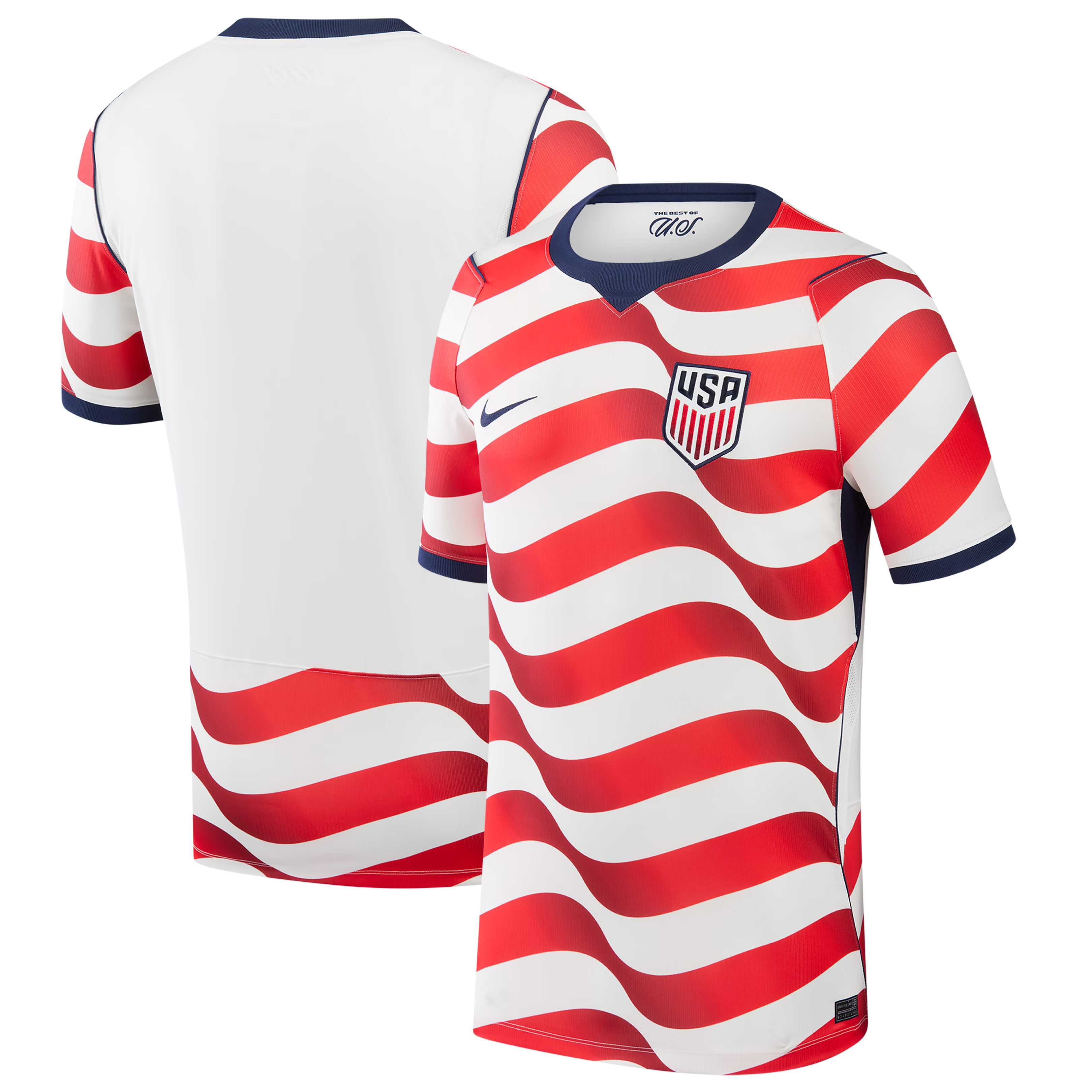 Selfika™ USA Classic Red White & Blue Custom Soccer Jersey - Men's Stadium Edition Sport Top
