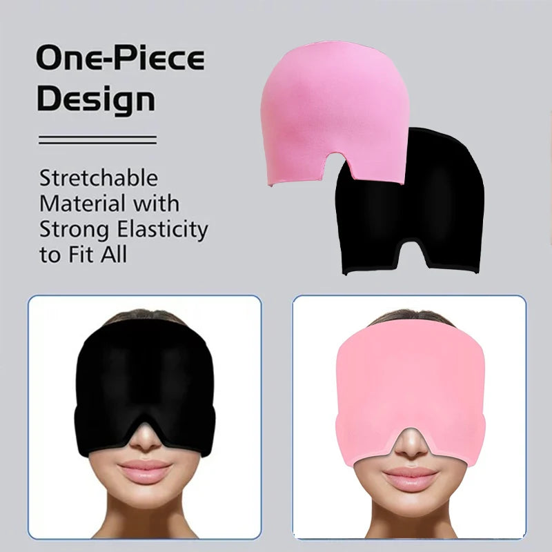 Gel Ice Headache and Migraine Relief Hat Cold Compress Therapy Cap for Relaxation