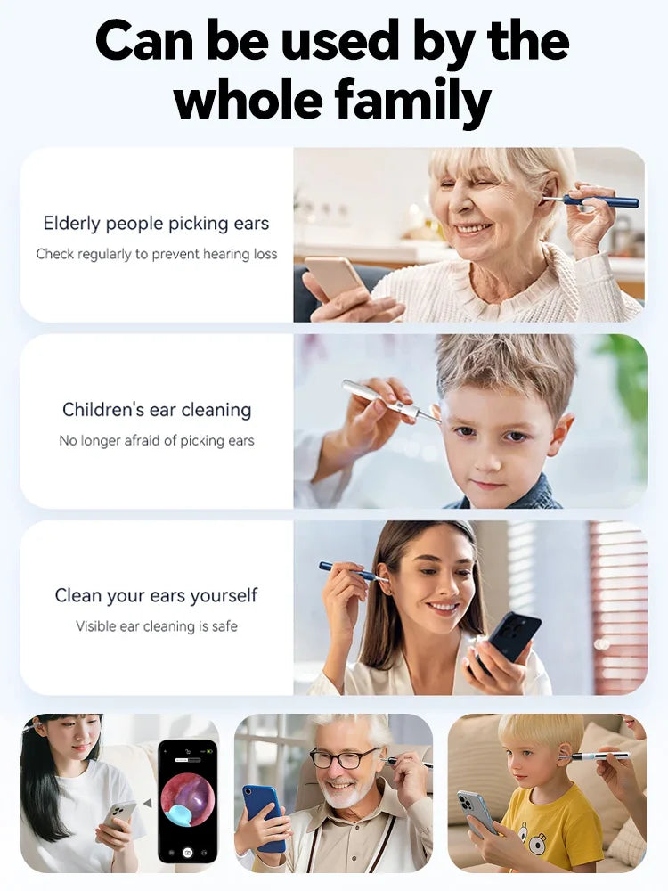 Selfika™ Visual Ear Wax Cleaner Camera Safe Earwax Endoscope