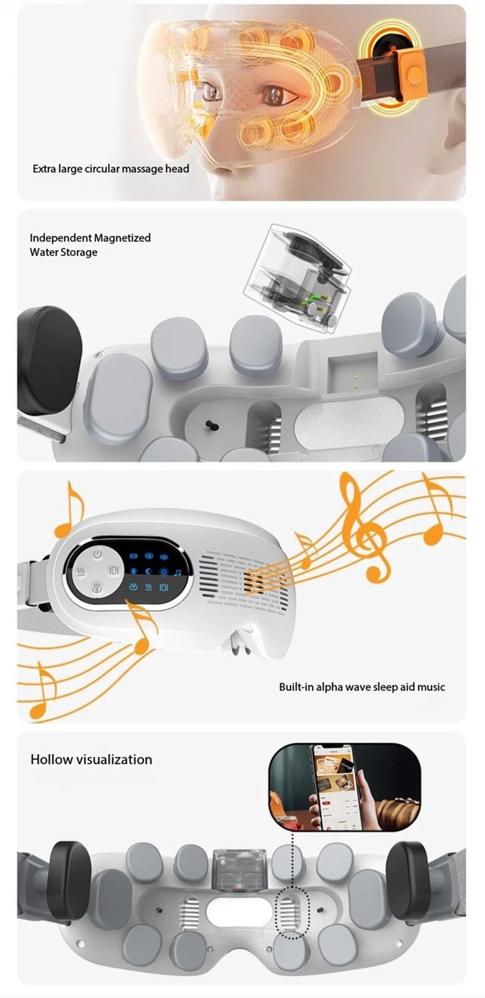 vilnason Advanced Nebulization Eye Massager – Hot and Cold Mist, Vibration, Bluetooth Music Relaxation Device