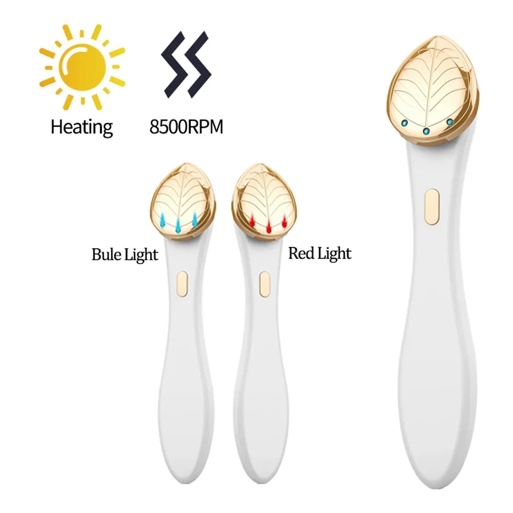 miitina EMS Microcurrent Eye & Face Massager – Red/Blue LED Light, 45℃ Heat, USB Rechargeable