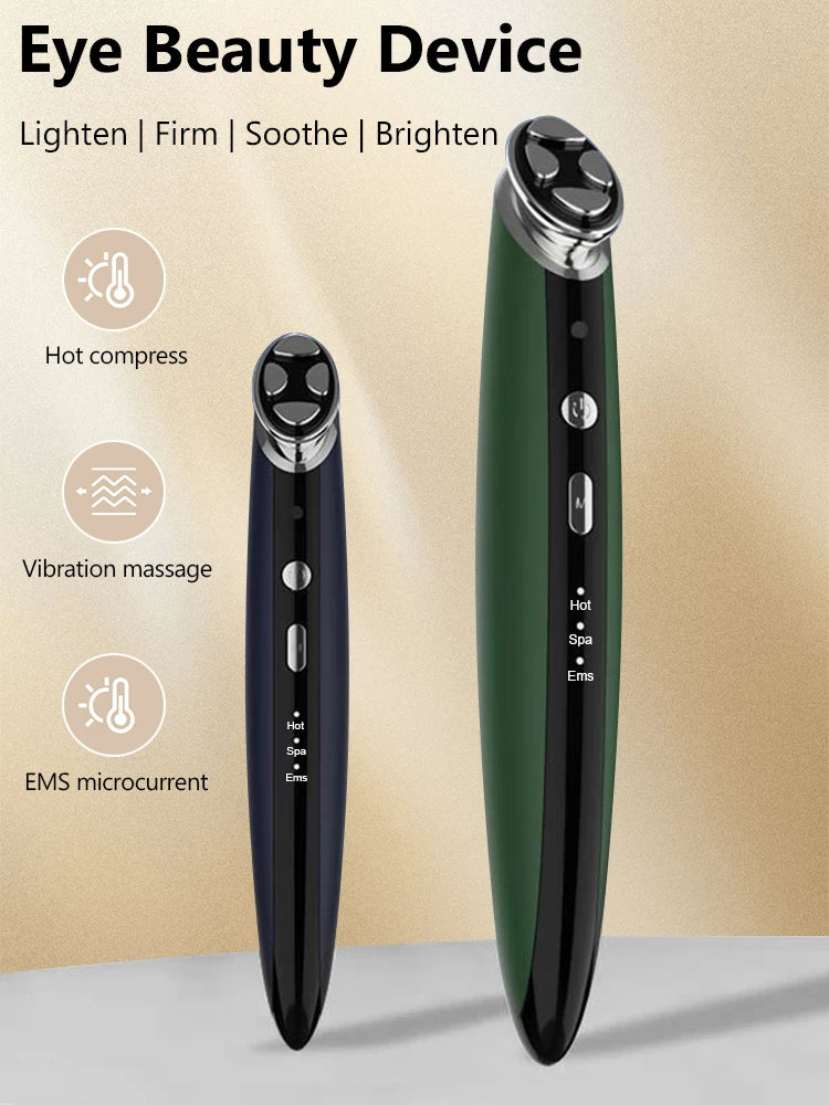KEMOKO Red Light Facial & Eye Massager Wand – EMS, Heat, Vibration, USB Rechargeable Beauty Tool