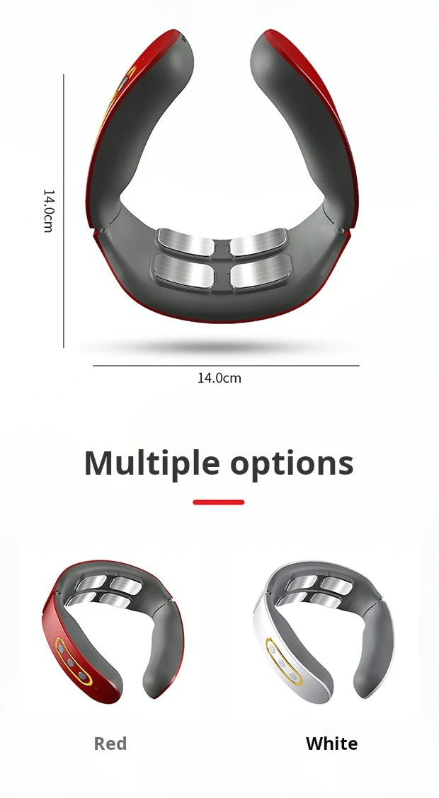 Selfika 4-Head Intelligent Neck & Shoulder Pulse Massager with Heat Therapy