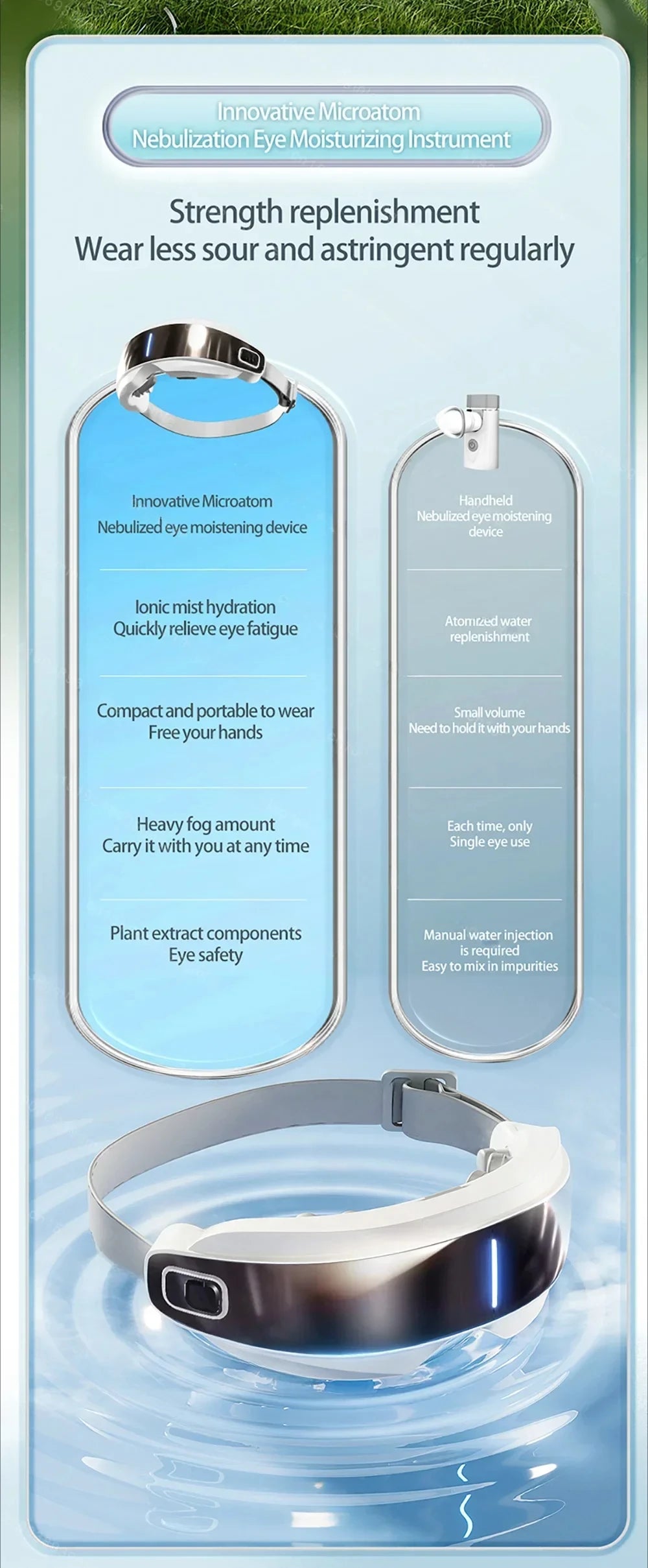 BXA Steam Eye Massager Warm Spa – Kneading Acupressure Massage Heat and Bluetooth Relaxation Aid