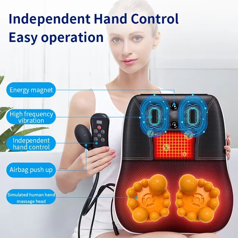 Selfika Intelligent 20-Node Deep Tissue Massage Pillow with Airbag Support & Heat
