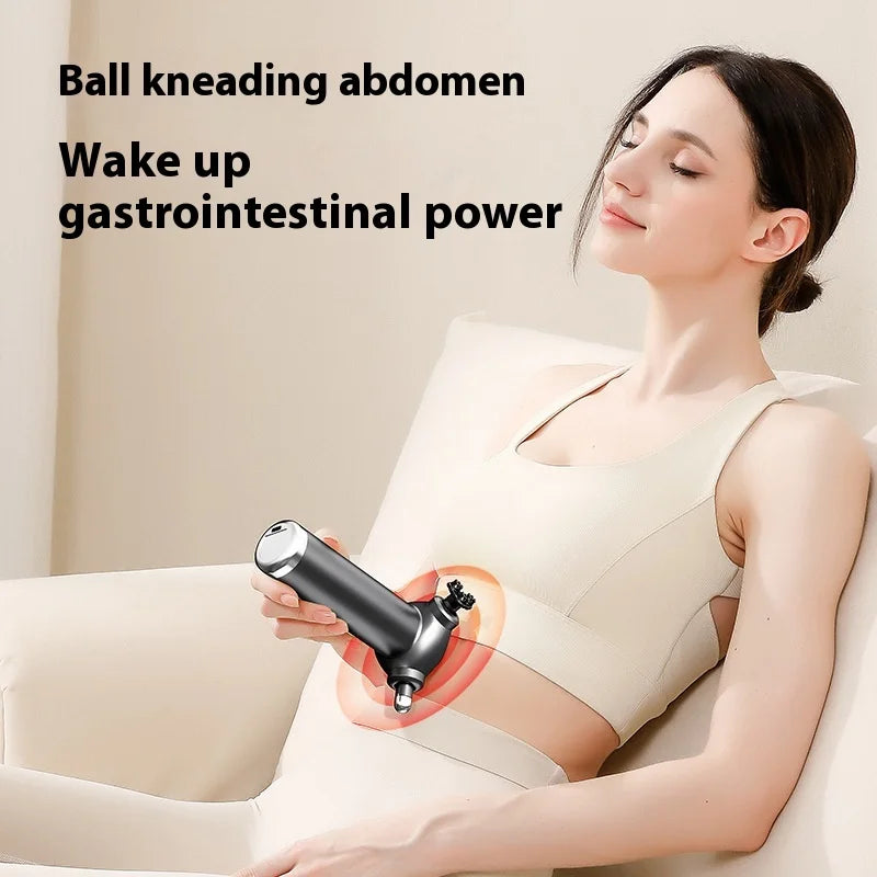 Selfika™ 3-Head Multifunctional Fascia Gun – Magnetic Bead Abdominal & Full Body Massager with 5-Speed Frequency Conversion