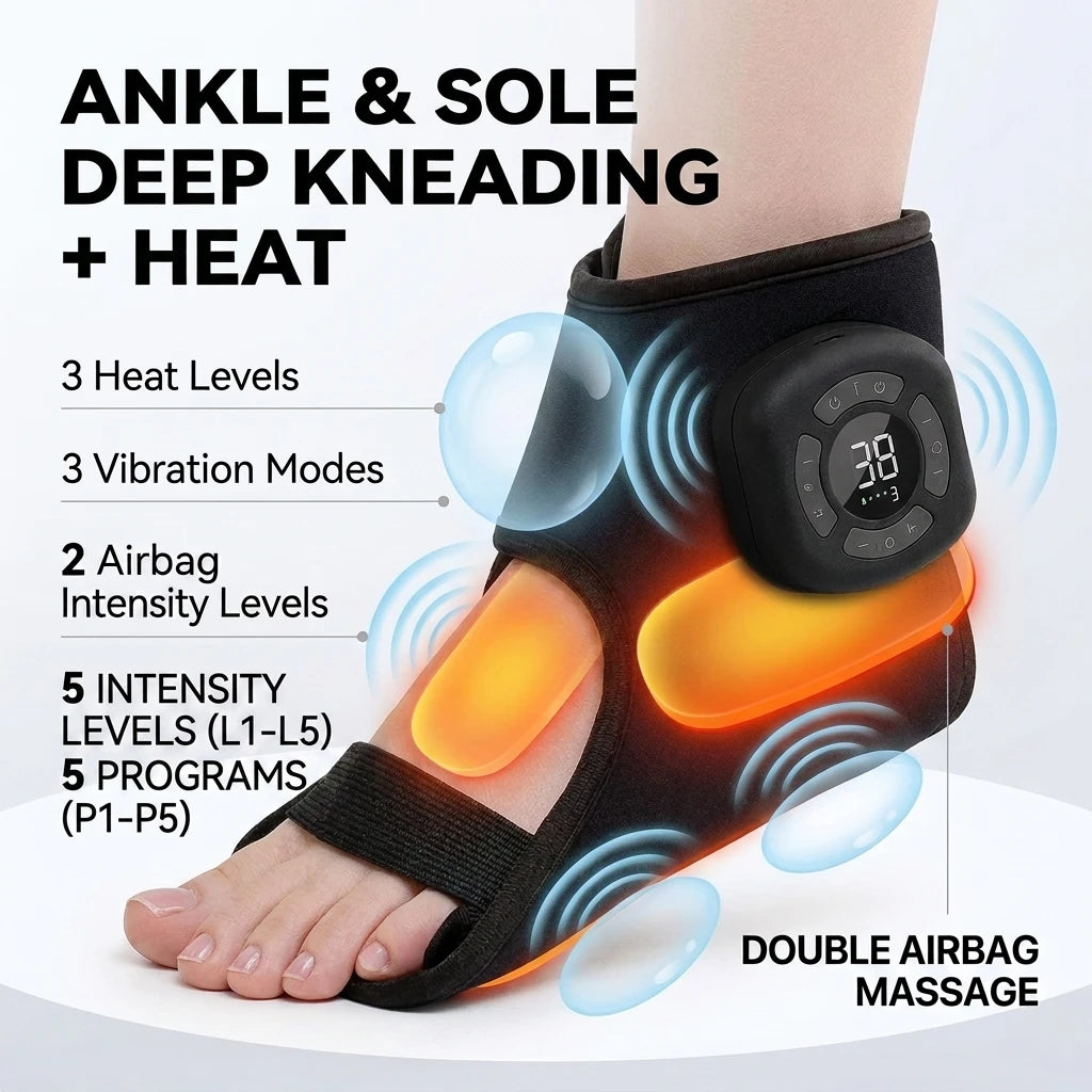 Selfika™ Ankle Foot Air Massager Cordless Warming Cuff