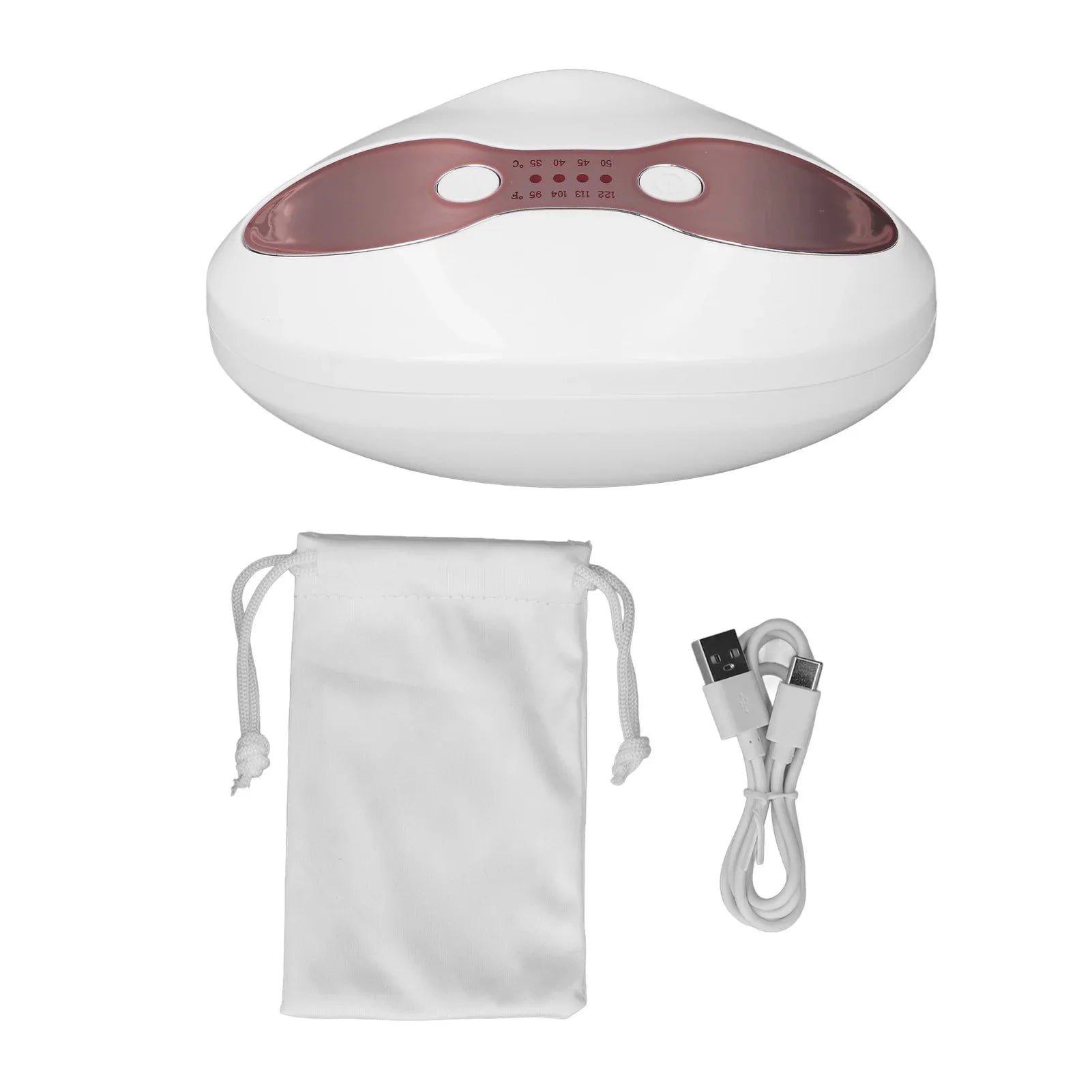 smvp Red LED Light Lip Plumper & Eye Care Device – Heated, Vibration, USB Rechargeable