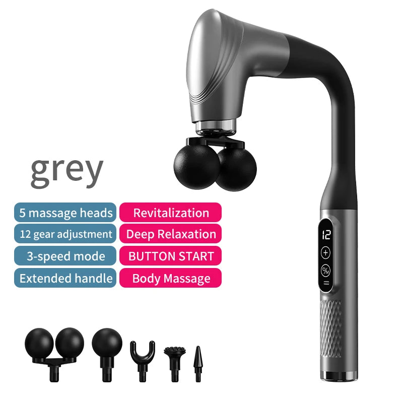 Selfika™ Electric Portable Fascial Massage Gun – Handheld Percussion Massager for Upper & Lower Back Muscle Relaxation
