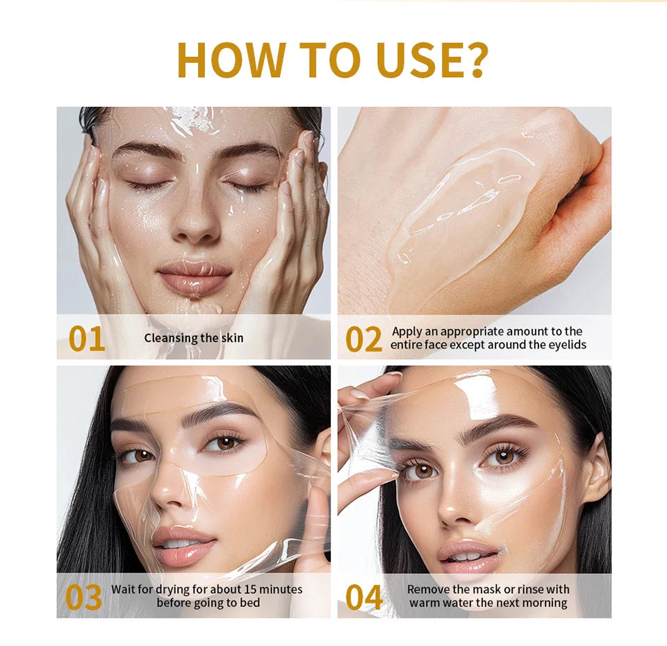 Selfika™ Collagen Night Wrapping Mask – Overnight Lifting & Deep Hydrating Peel-Off Mask (75ml)
