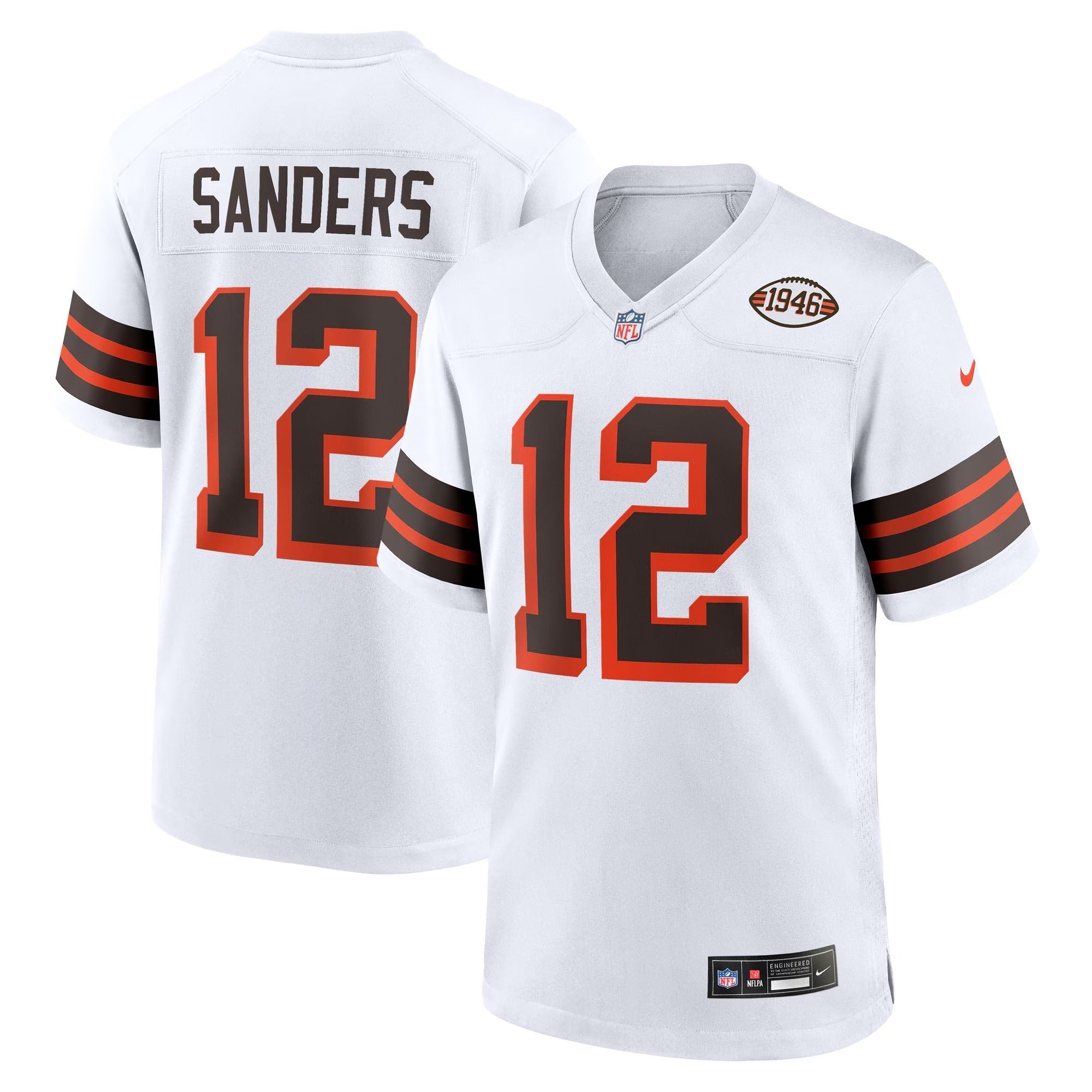 Shedeur Sanders Cleveland Browns Nike 2025 NFL Draft 2nd Alternate Game Jersey - White - Jersey Teams World