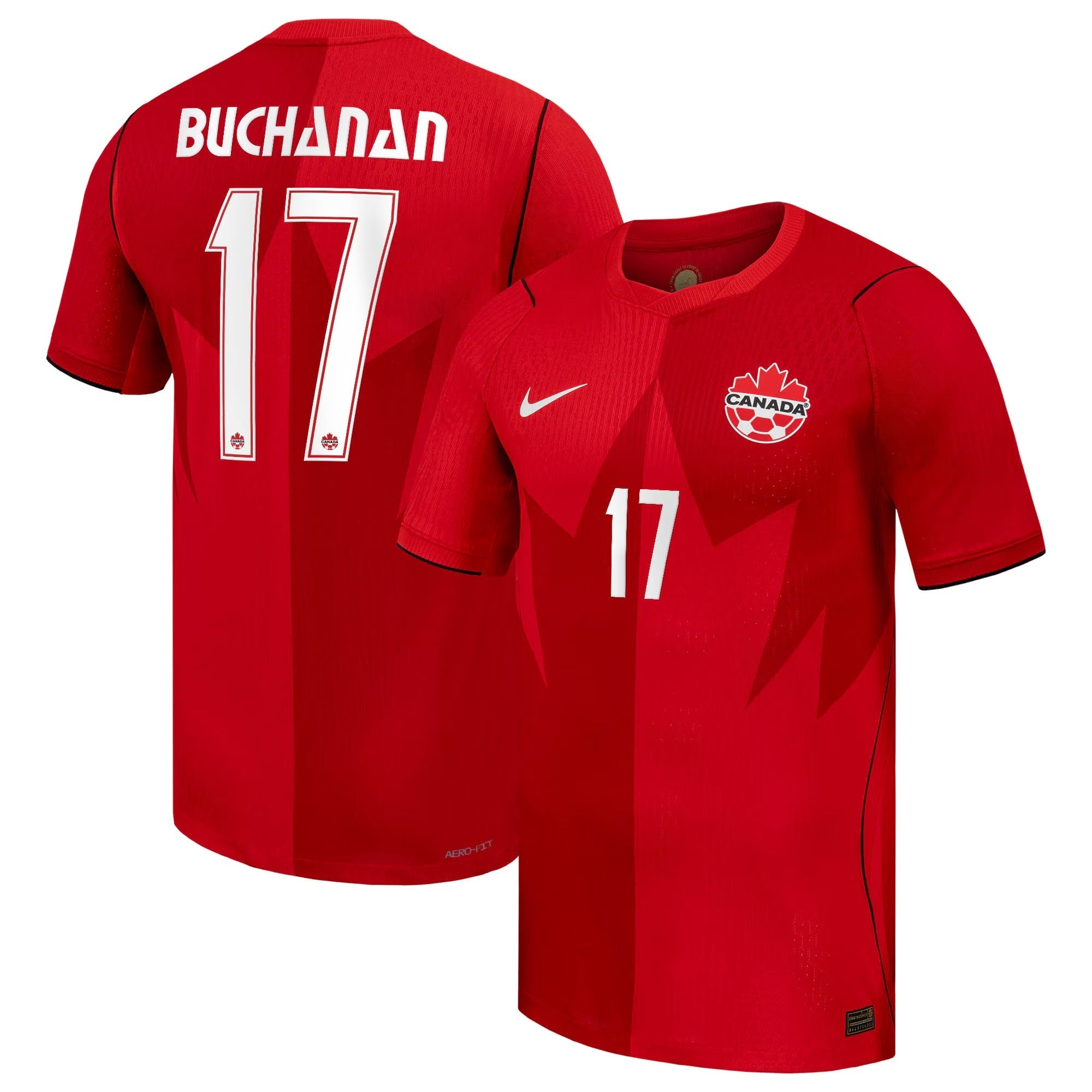Tajon Buchanan Canada Soccer Nike 2026 Home Match Authentic Jersey - Red - Jersey Teams World