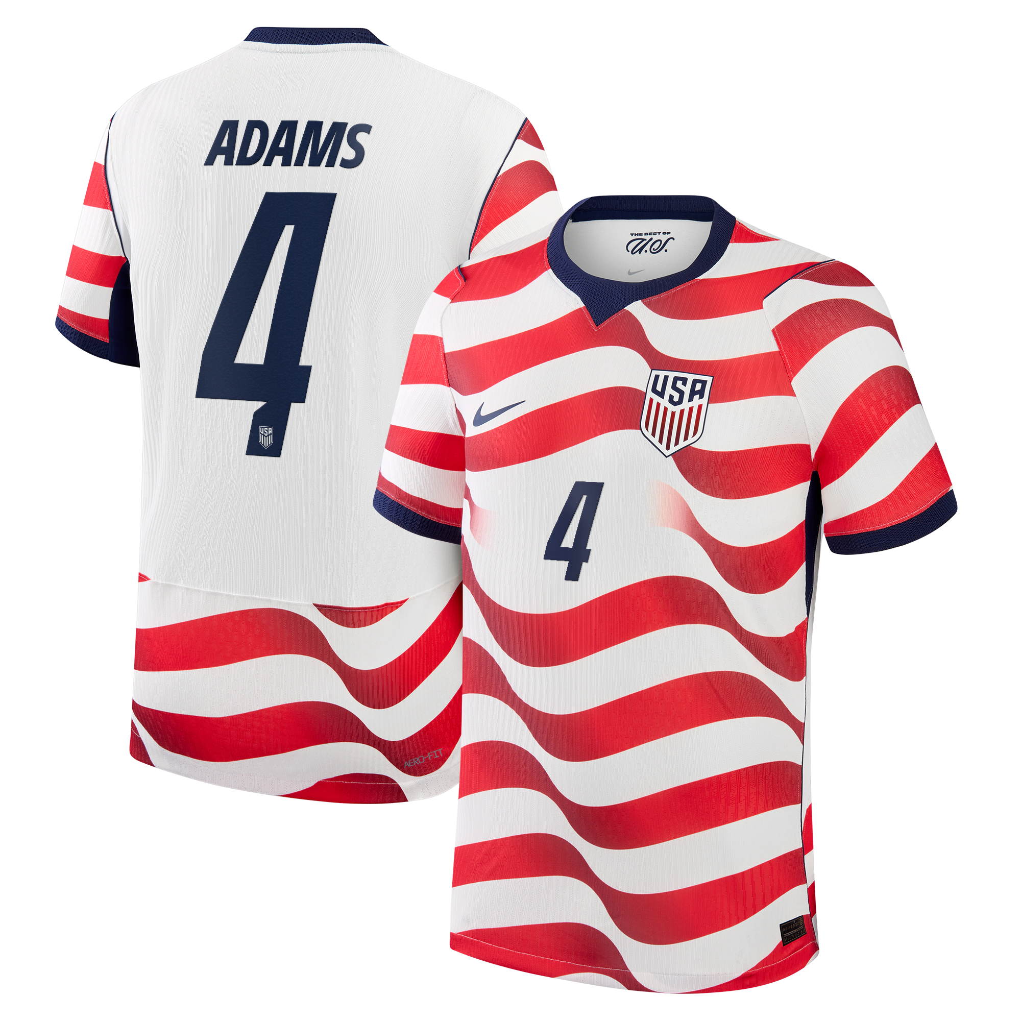 Tyler Adams USMNT 2026 Home Match Jersey White | Nike USA Soccer Jersey - Jersey Teams World