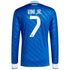 Vinicius Junior Real Madrid Selfika 2025/26 Third Long Sleeve Player Jersey - Blue