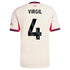 Virgil van Dijk Liverpool Selfika 2025/26 Away Player Jersey - White