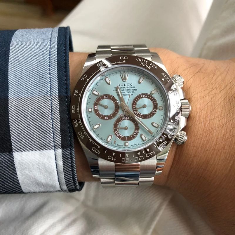 Watch Cosmograph Daytona Classic Silver Panda Black and White Dial 40mm Blue - Nevada Shoe