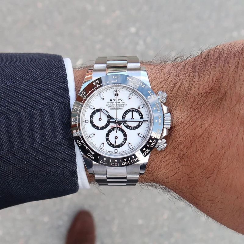 Watch Cosmograph Daytona Classic Silver Panda Black and White Dial 40mm Black - Nevada Shoe