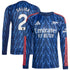 William Saliba Arsenal adidas 2025/26 Away Long Sleeve Player Jersey - Blue