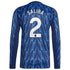 William Saliba Arsenal Selfika 2025/26 Away Long Sleeve Player Jersey - Blue