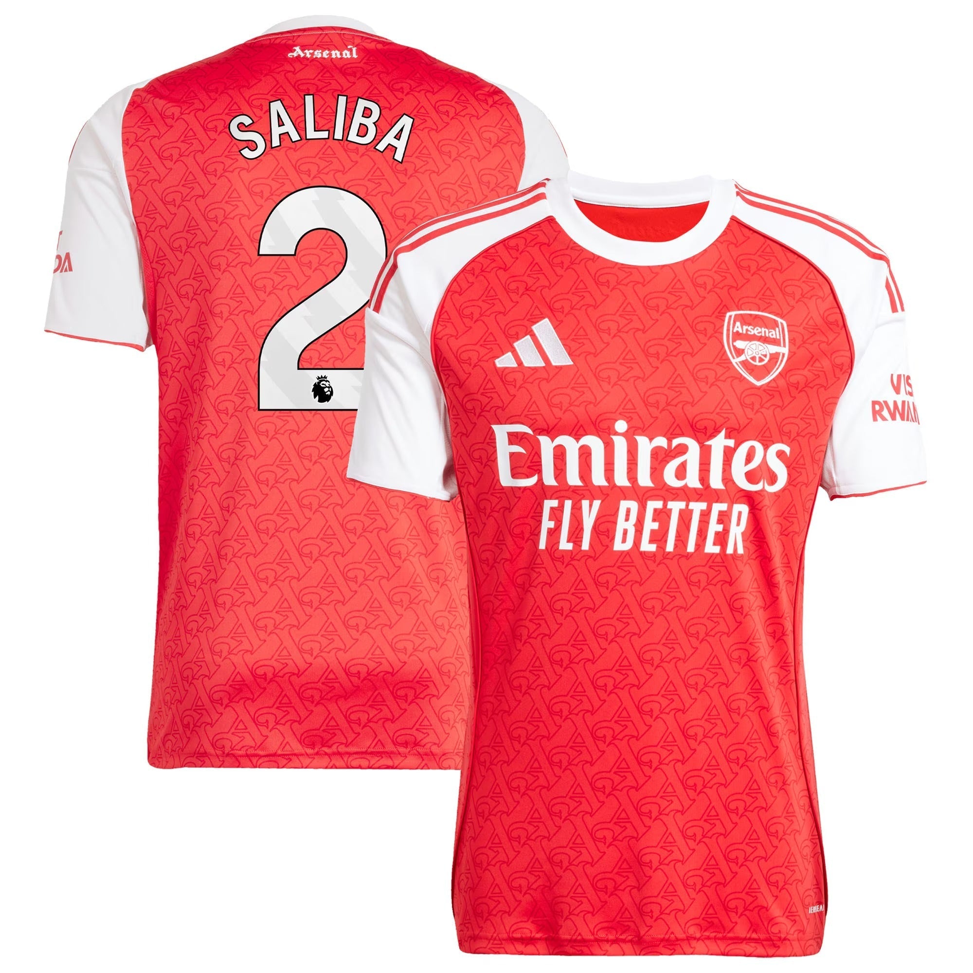 William Saliba Arsenal Selfika 2025/26 Home Player Jersey - Red