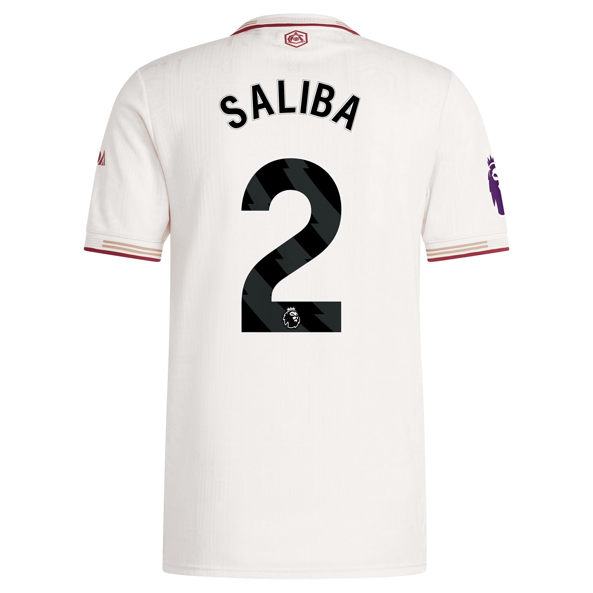 William Saliba Arsenal Selfika 2025/26 Third Player Jersey - White