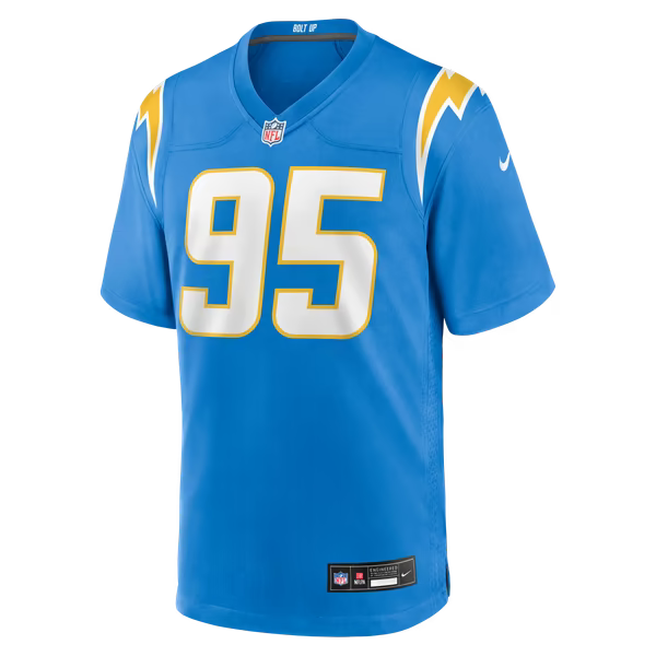 Jordan Jefferson Los Angeles Chargers Nike Team Game Jersey - Powder Blue